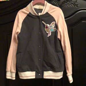 Zara girls sweatshirt jacket with appliqué
